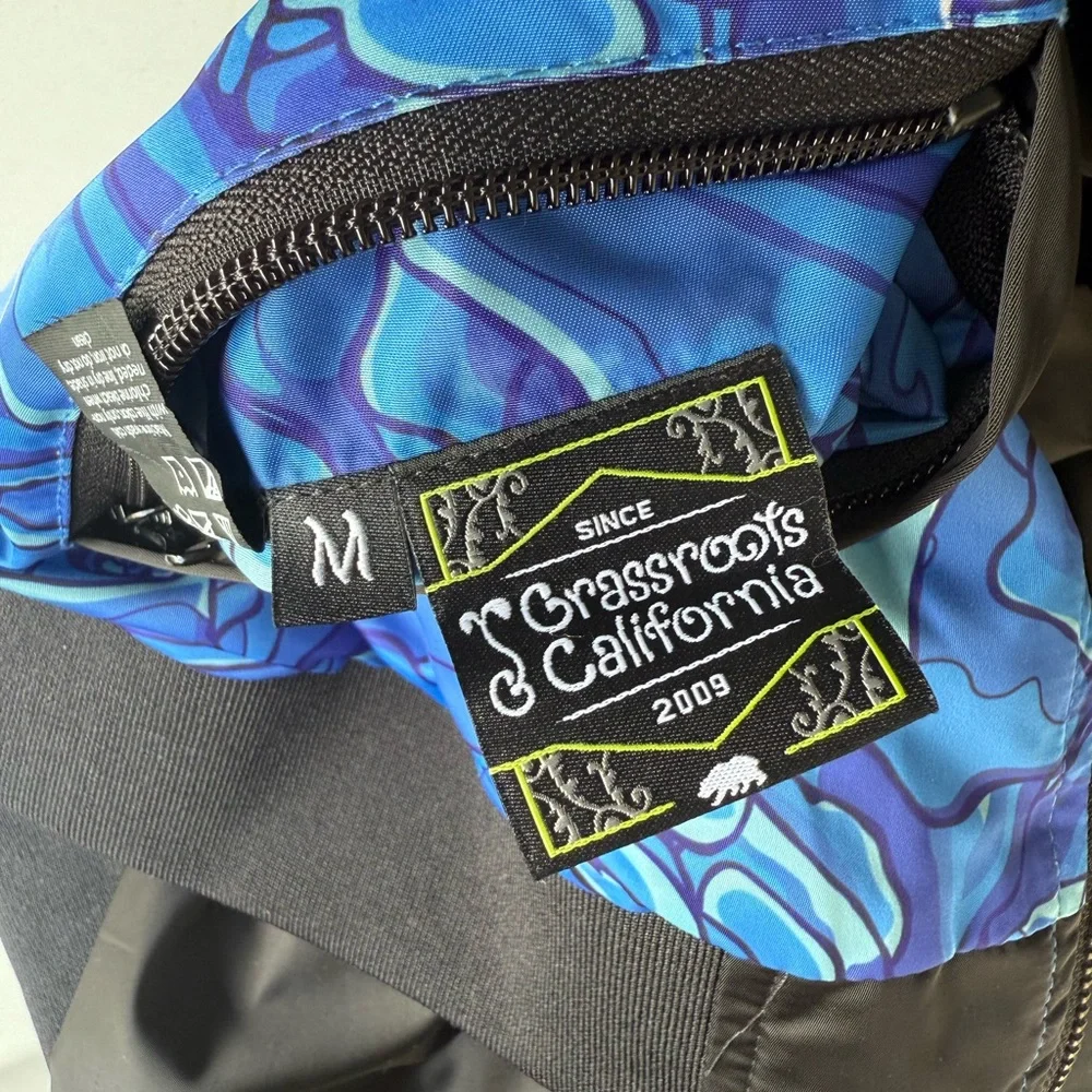 2 in 1 jacket blue rose statement 🤘🏼 bomber jacket - Picture 9 of 12